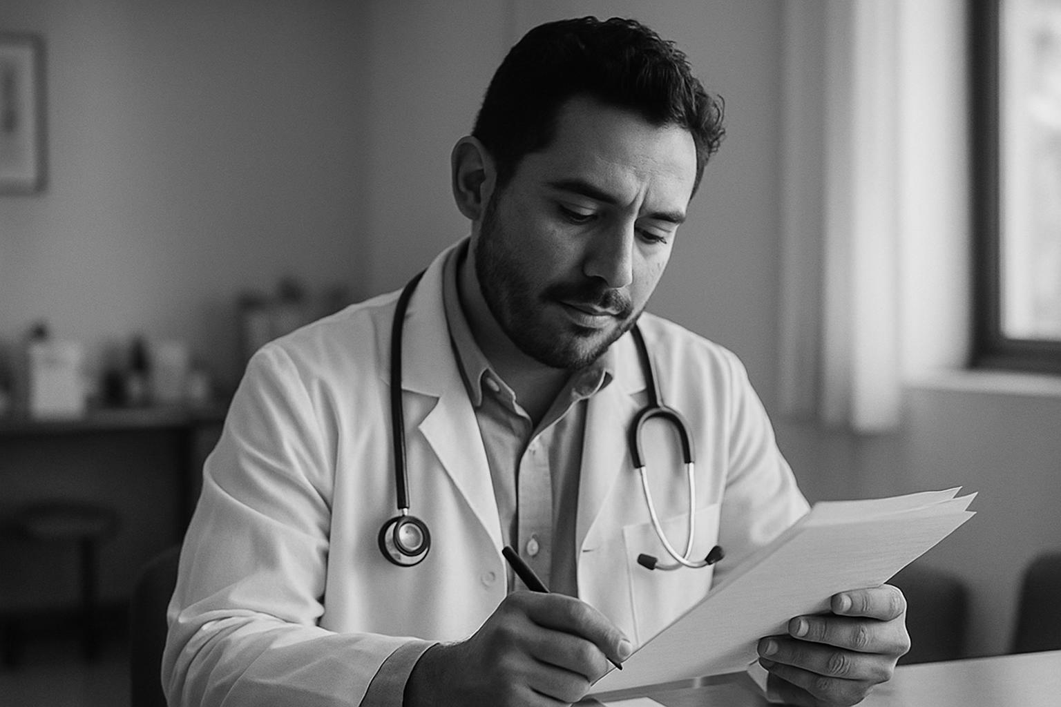 A rheumatologist working with RheumAI.