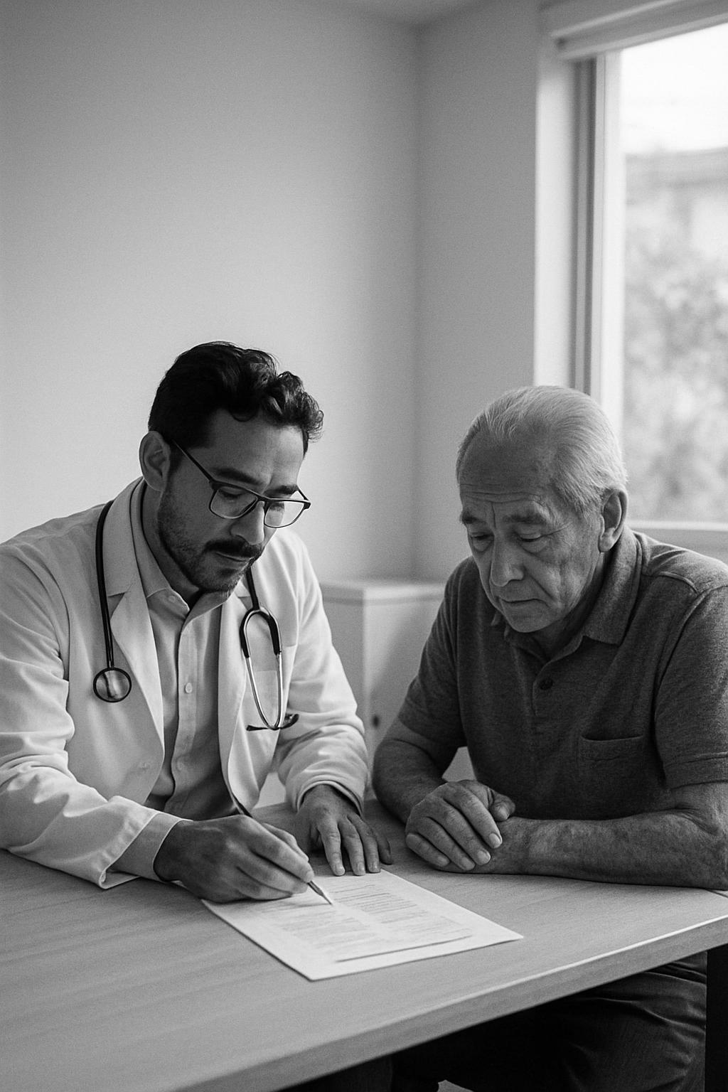 A rheumatologist reviewing and approving a complete clinical record.